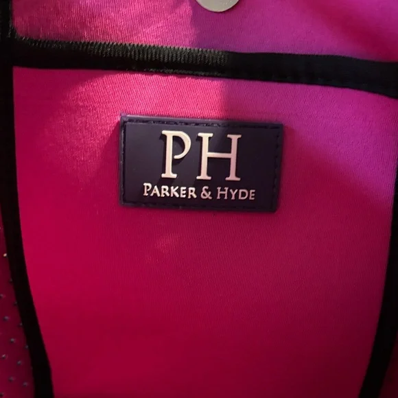 Parker & Hyde Black and Pink Tote Bag - Picture 9 of 12